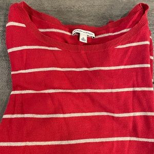 Striped sweater with elbow patches